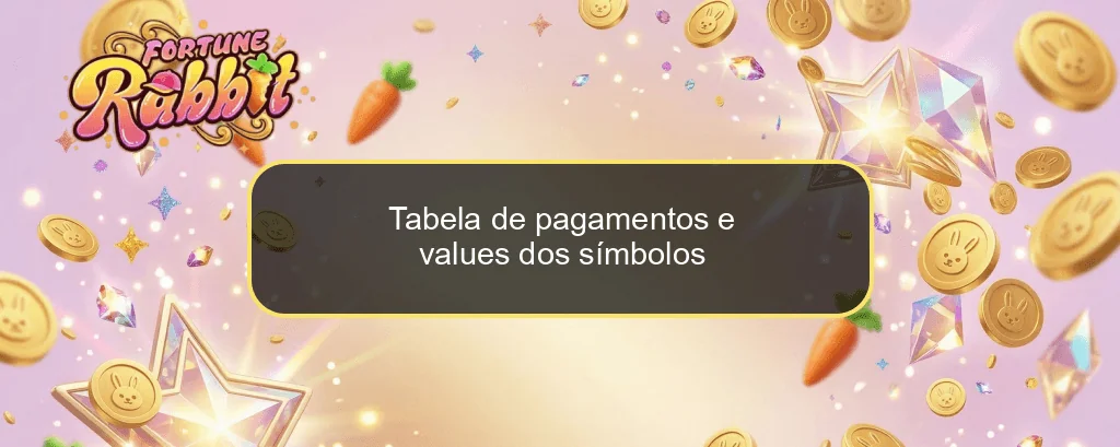 Tabela de pagamentos e values dos símbolos Tabela de pagamentos e values dos símbolos